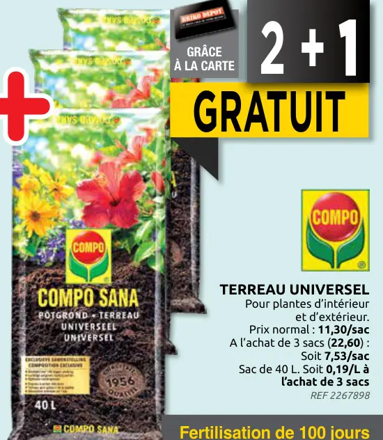 Offre: Terreau universel