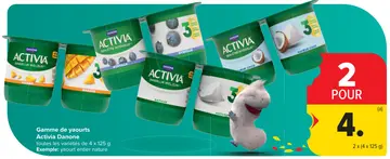 Offre: Gamme de yaourts Activia Danone