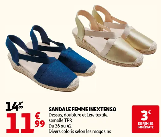 Offre: Sandale femme INEXTENSO
