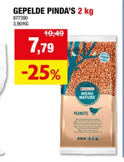 Promotie: Menu Nature Menu Nature pinda's 2kg