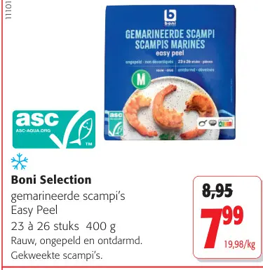 Promotie: Gemarineerde scampi's Easy Peel
