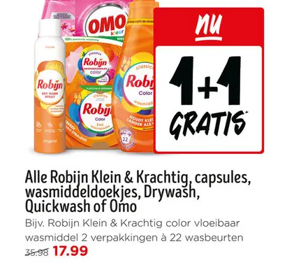 Aanbieding: Alle Robijn Klein & Krachtig, capsules, wasmi