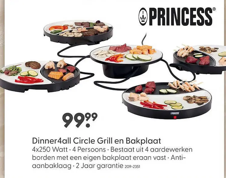 Aanbieding: Dinner4all Circle Grill en Bakplaat