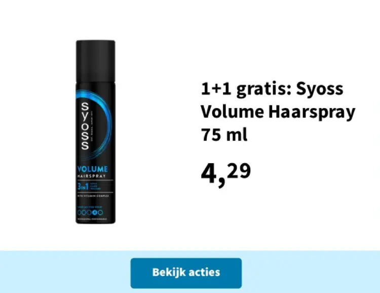 Promotie: Syoss Volume Haarspray
