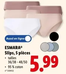 Offre: Slips