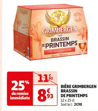Offre: BIÈRE GRIMBERGEN BRASSIN DE PRINTEMPS