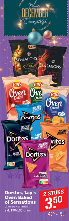 Aanbieding: Doritos, Lay's Oven Baked of Sensations
