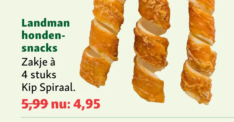 Aanbieding: hondensnacks Kip Spiraal