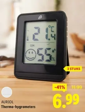 Aanbieding: AURIOL Thermo-hygrometers