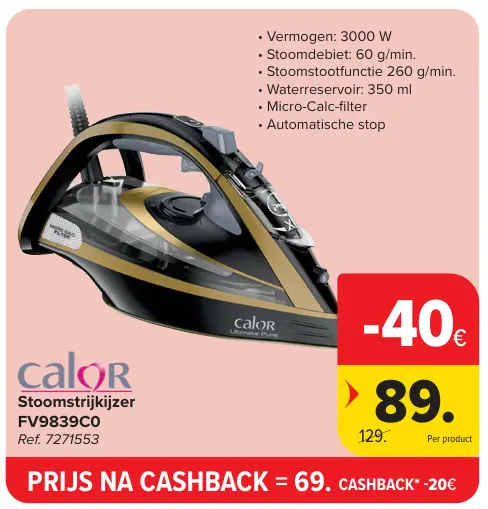 Promotie: Stoomstrijkijzer FV9839C0
