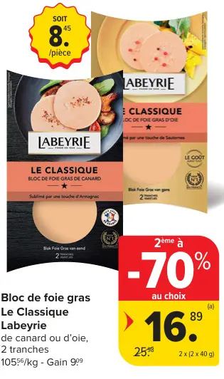 Offre: Bloc de foie gras Le Classique