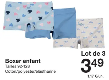 Offre: Boxer enfant