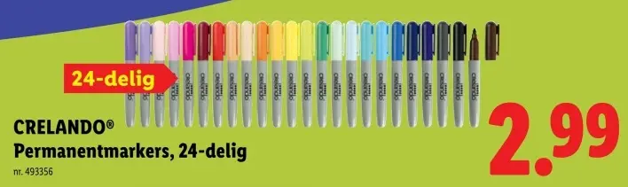 Promotie: Permanentmarkers 24-delig