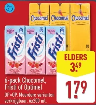 Aanbieding: 6-pack Chocomel, Fristi of Optimel