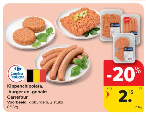 Promotie: Kippenchipolata, -burger en -gehakt