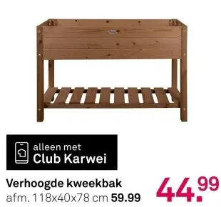 Aanbieding: Verhoogde kweekbak 118x40x78 cm
