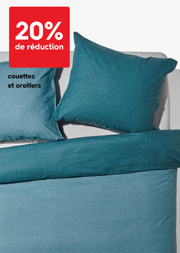 Offre: couettes et oreillers