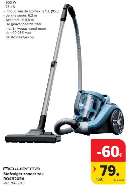 Promotie: Stofzuiger zonder zak