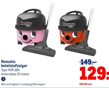Aanbieding: Numatic ketelstofzuiger