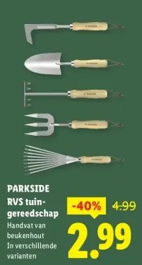 Aanbieding: RVS tuingereedschap