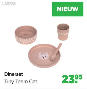 Aanbieding: Dinerset Tiny Team Cat