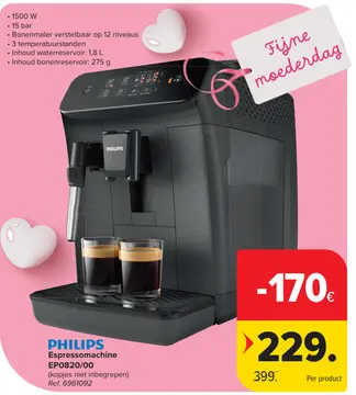Aanbieding: Espressomachine EP0820/00