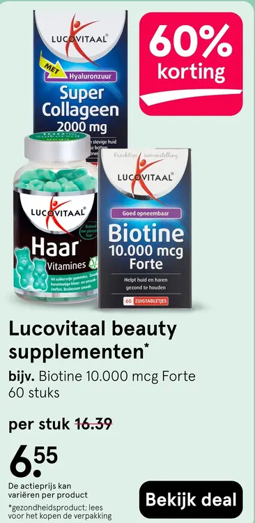 Aanbieding: Lucovitaal beauty supplementen