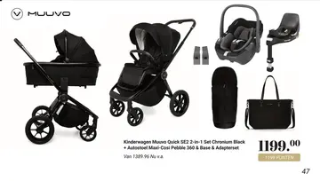 Aanbieding: Kinderwagen Muuvo Quick SE2 2-in-1 Set Chroni