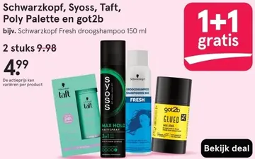 Aanbieding: Schwarzkopf, Syoss, Taft, Poly Palette en got2b