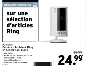 Offre: Caméra d'intérieur Ring 2e génération, blanc