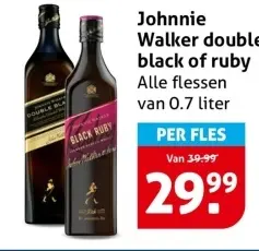 Aanbieding: Johnnie Walker double black of ruby