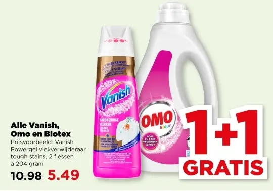 Aanbieding: Vanish, Omo en Biotex