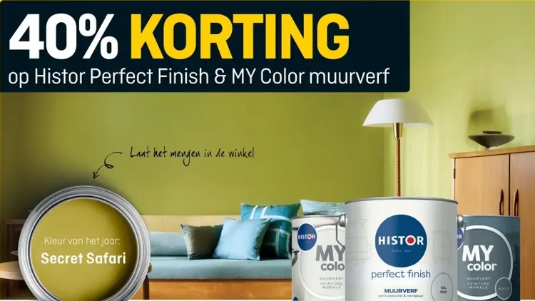 Aanbieding: Histor Perfect Finish & MY Color muurverf