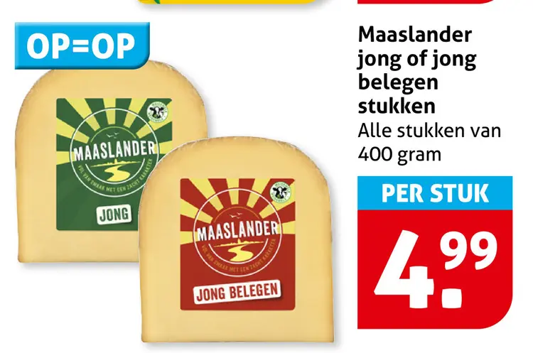 Aanbieding: Maaslander jong of jong belegen stukken