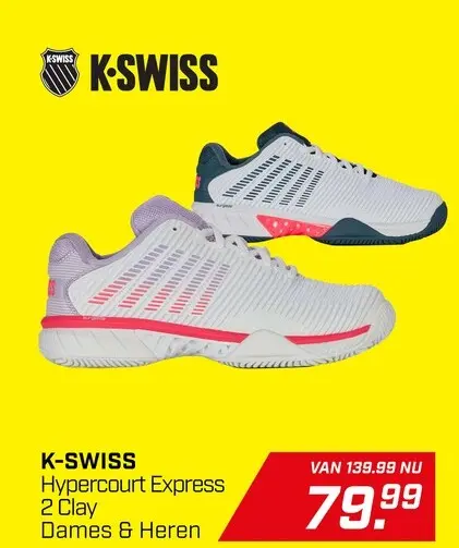 Aanbieding: K-Swiss Hypercourt Express 2 Clay Dames & Heren