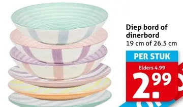Aanbieding: Diep bord of dinerbord