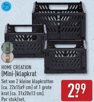 Aanbieding: (Mini-)klapkrat