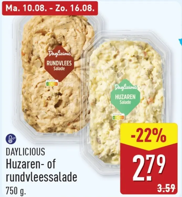 Aanbieding: Huzaren- of rundvleessalade