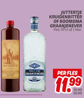 Aanbieding: Juttertje Kruidenbitter of Boomsma Graanjenev
