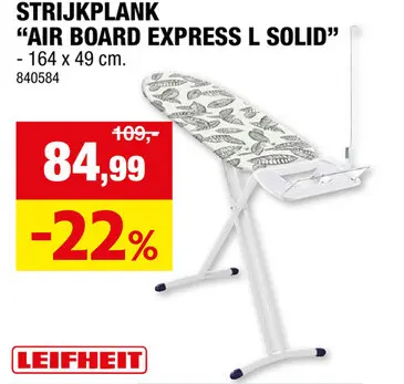 Promotie: Strijkplank "air board express l solid"