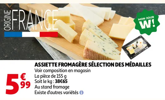Promotie: Assiette fromagère sélection des médailles