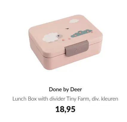 Aanbieding: Lunch Box with divider Tiny Farm