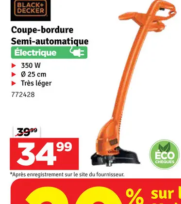 Offre: Coupe-bordure Semi-automatique Électrique