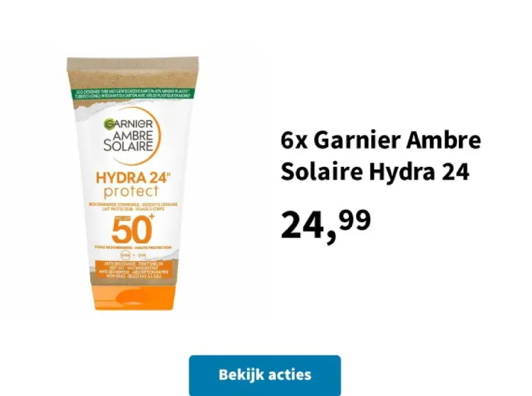 Aanbieding: Garnier Ambre Solaire Hydra 24