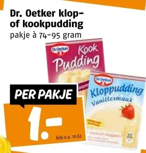 Aanbieding: klop- of kookpudding