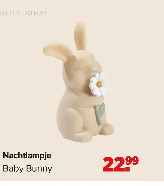 Promotie: Nachtlampje Baby Bunny