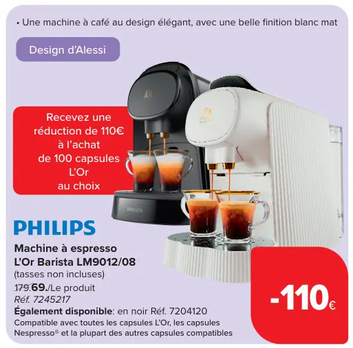 Offre: Machine à espresso L'Or Barista LM9012/08