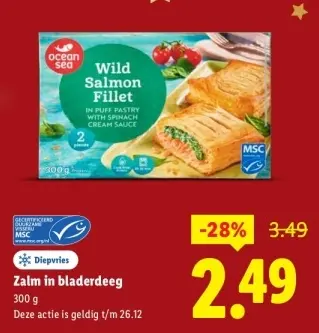 Aanbieding: Zalm in bladerdeeg