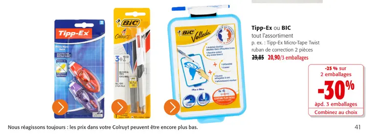 Offre: Tipp-Ex ou BIC