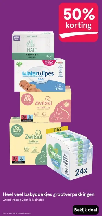Aanbieding: Babydoekjes grootverpakkingen